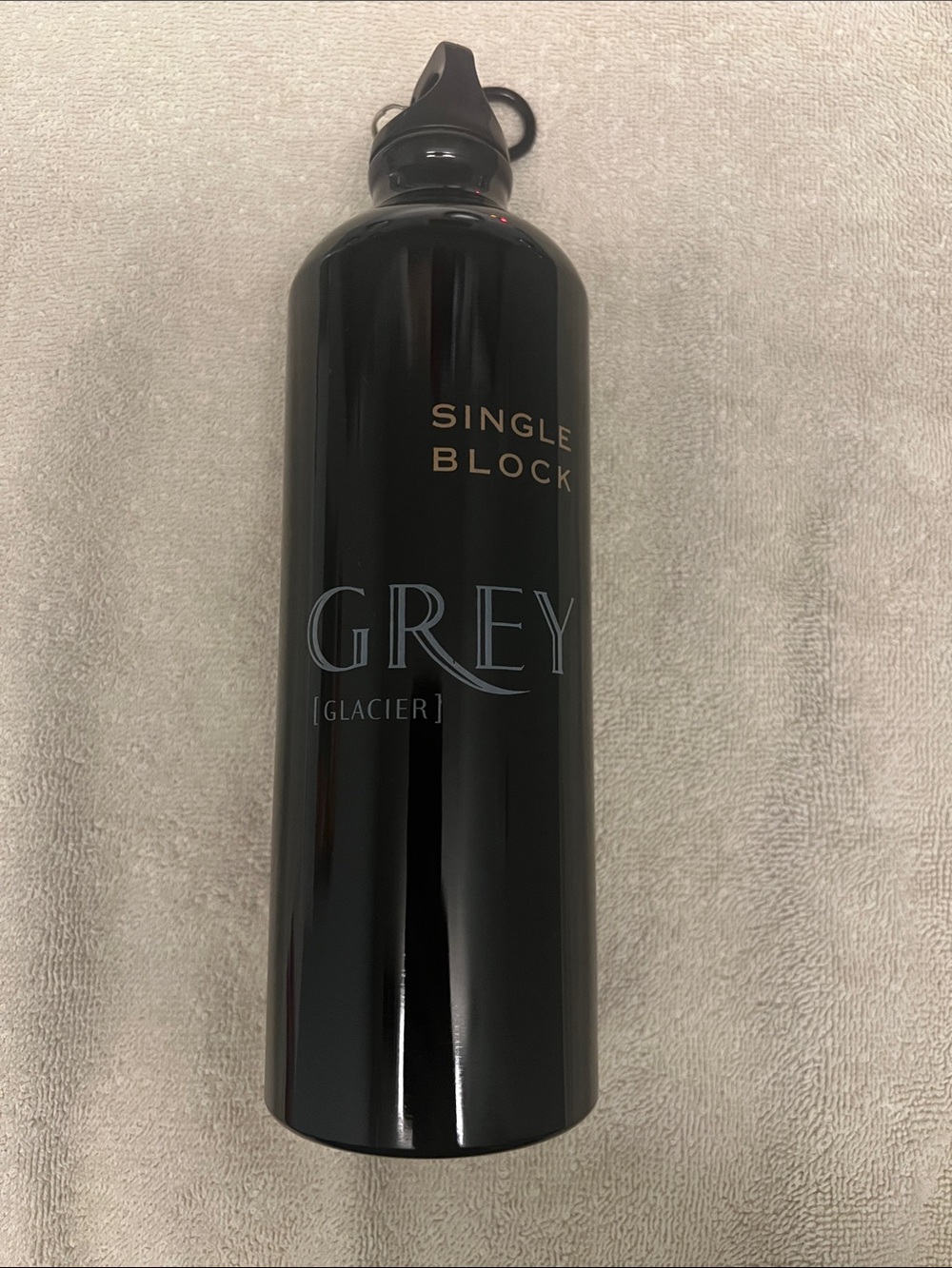 Single Block GREY Glacier Black Stainless Bottle